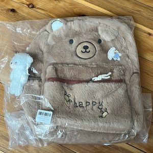 Fuzzy Bear Mini Backpack